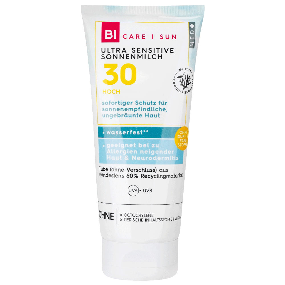 Bild: BI CARE SUN Ultra Sensitive Sonnenmilch LSF 30