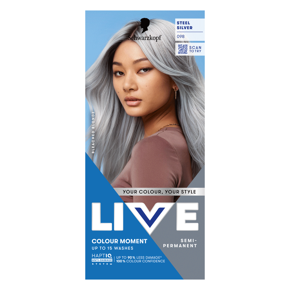 Bild: Schwarzkopf Live Colour Moment 098 Steel Silver Steel Silver