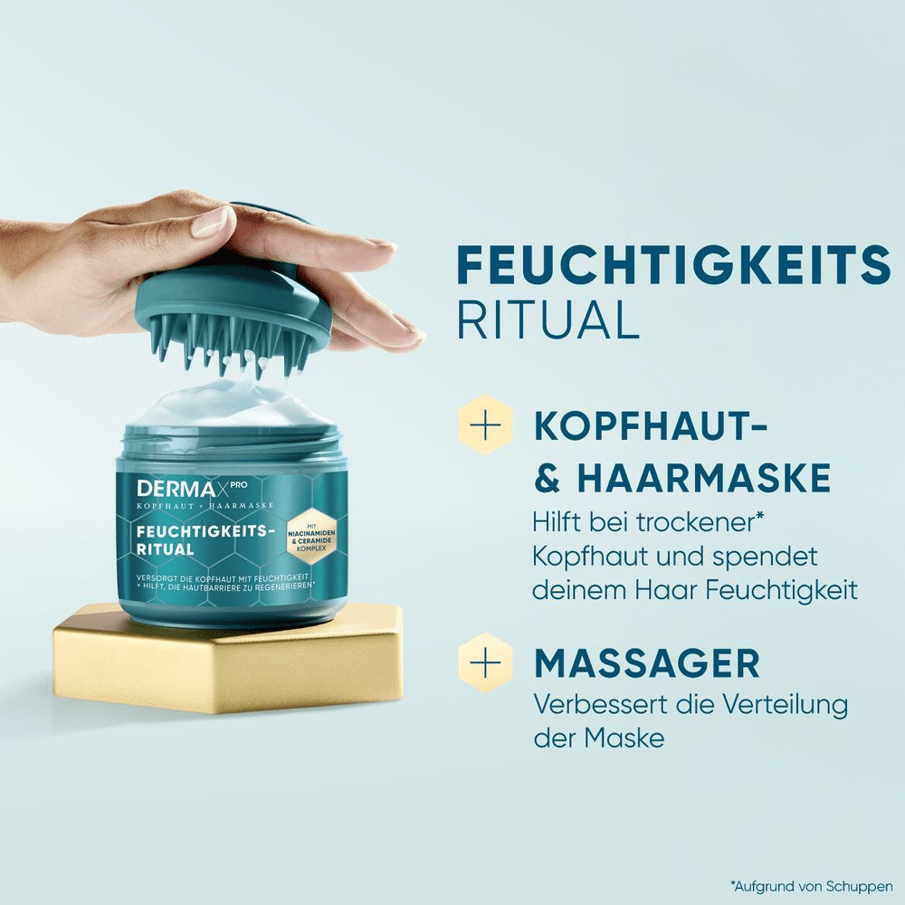 DermaxPro Moisture Ritual Haarmaske mit Kopfhautmassagegerät für Feuchtigkeitspflege