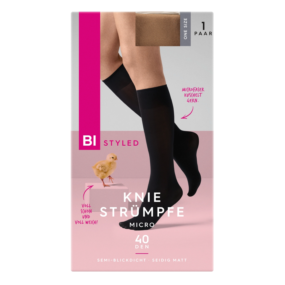 Bild: BI STYLED Kniestrümpfe Micro 40 DEN Make-up