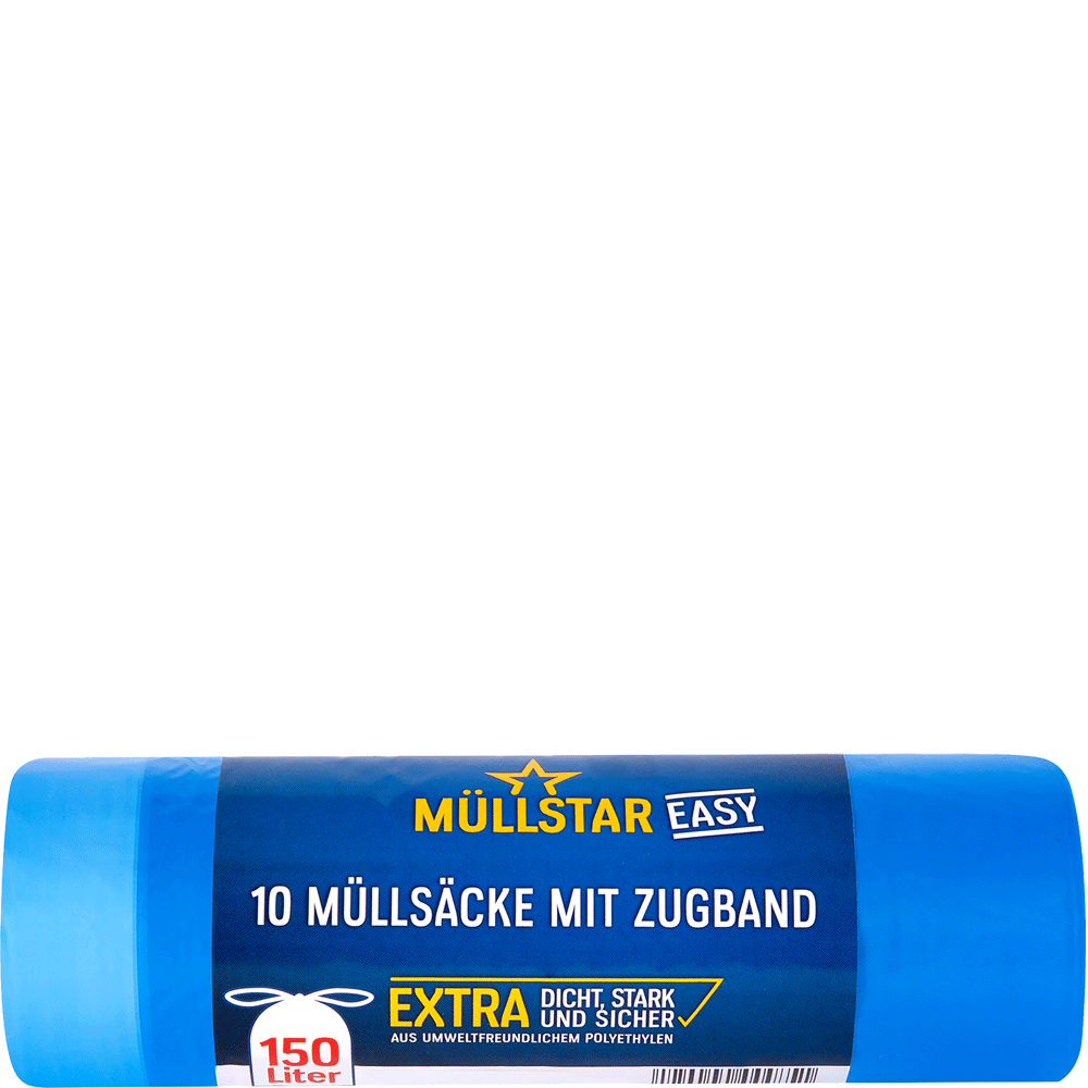Bild: Müllstar Müllsäcke mit Zugband 120L