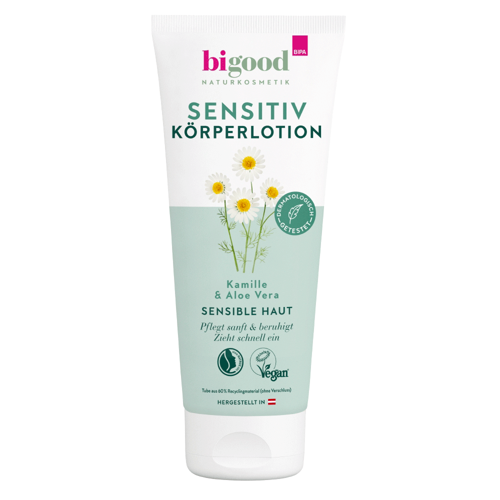 Bild: bi good Sensitiv Körperlotion Kamille und Aloe Vera 