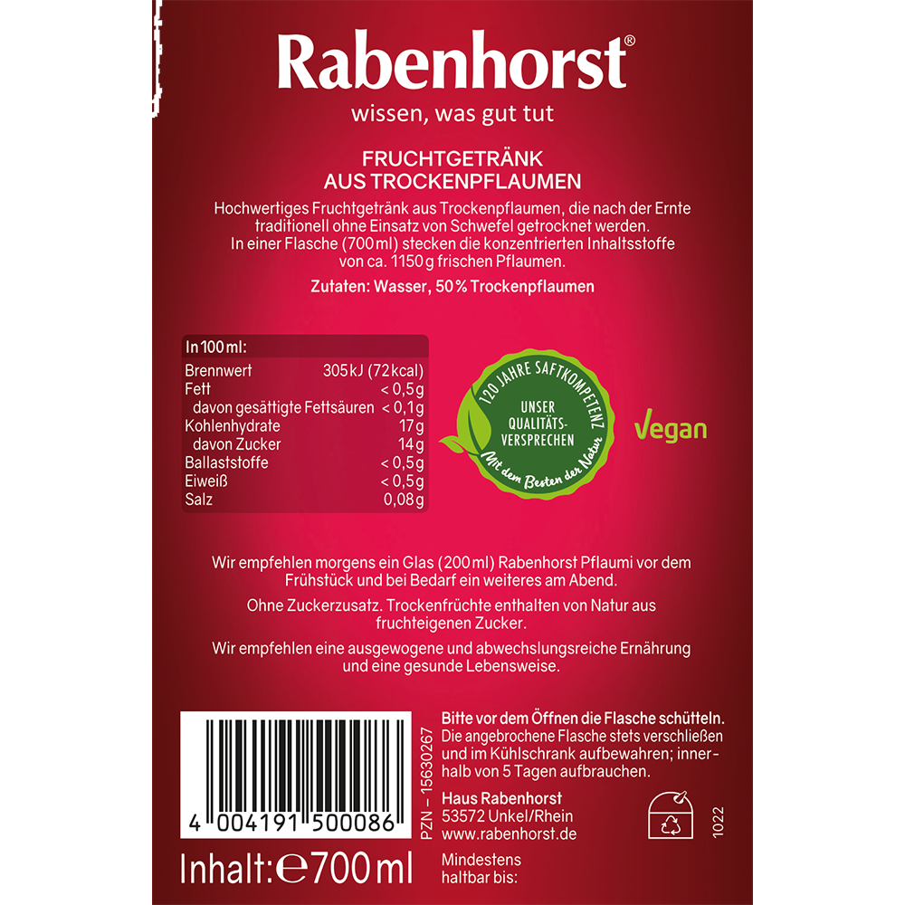 Bild: Rabenhorst Pflaumi Fruchtgetränk 